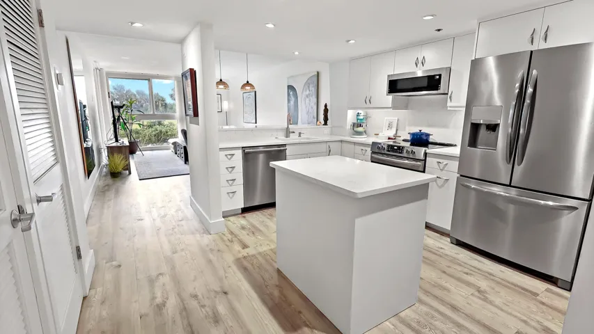 Open kitchen to living/dining room