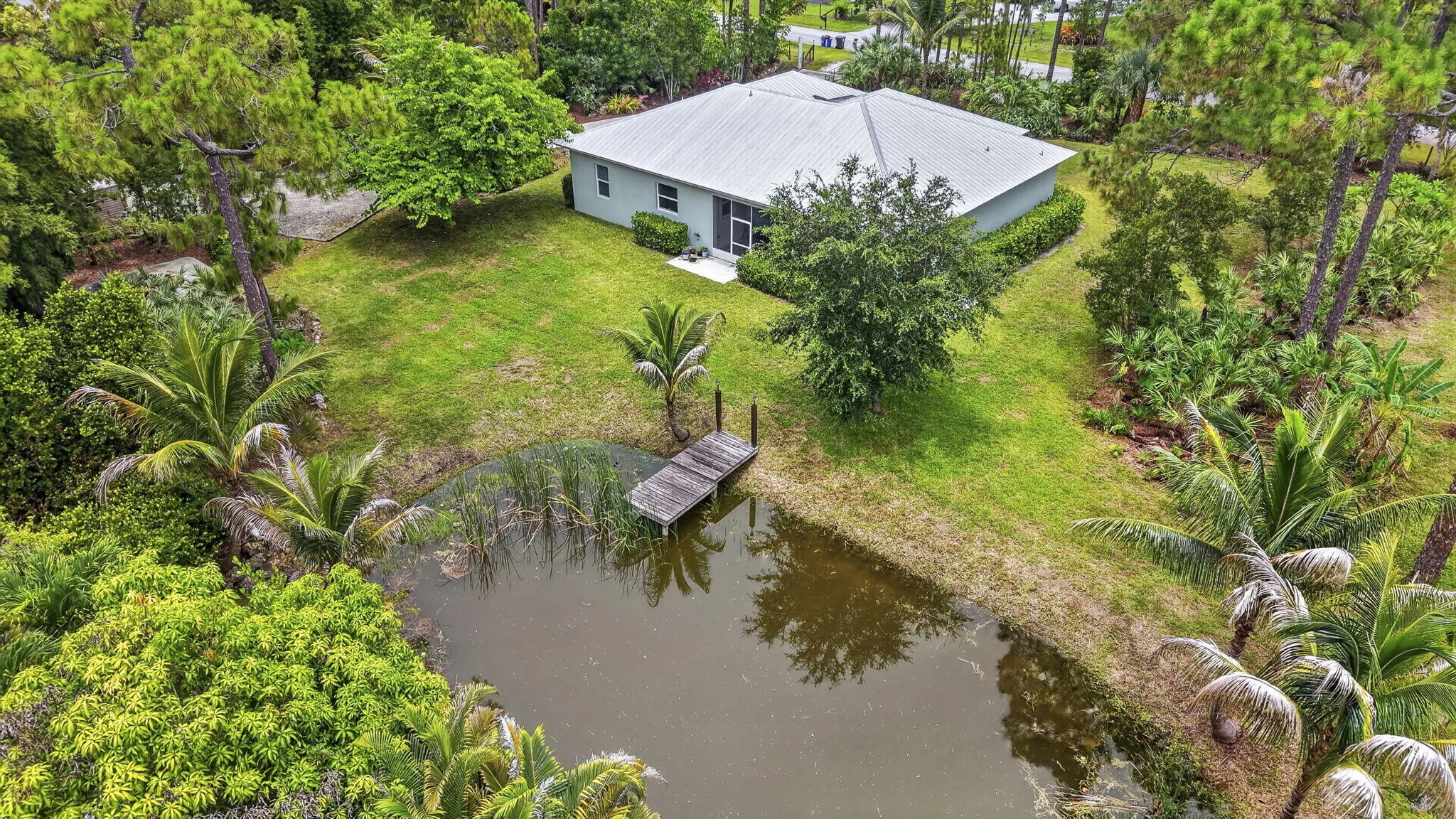 Aerial / Backyard / Pond