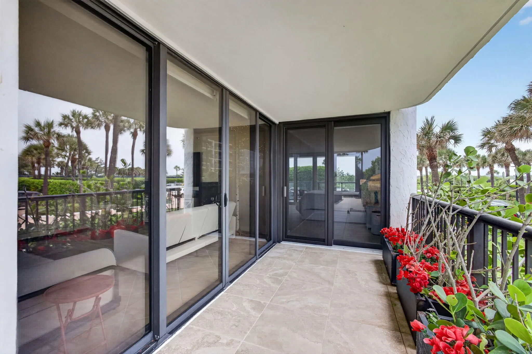 outdoors from each room