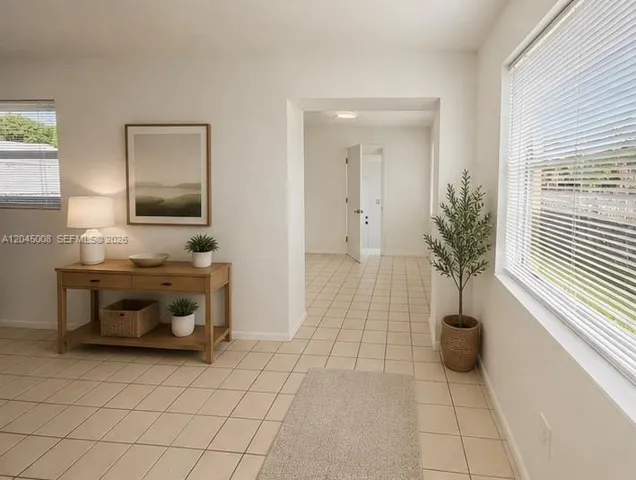 living area entry to kitchen