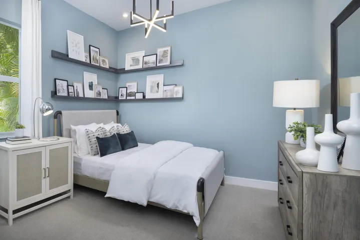 Stock photos represent builder's floorplan