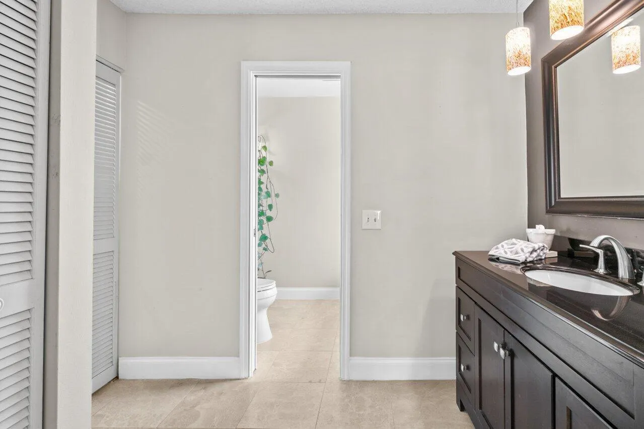 Primary bath with separate vanity