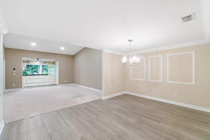 Open, flowing floor plan