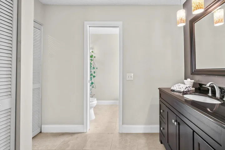 Primary bath with separate vanity