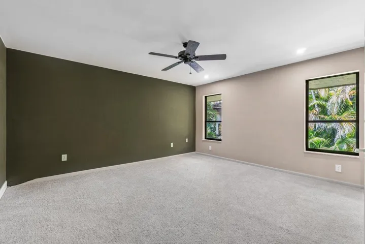 Spacious primary suite