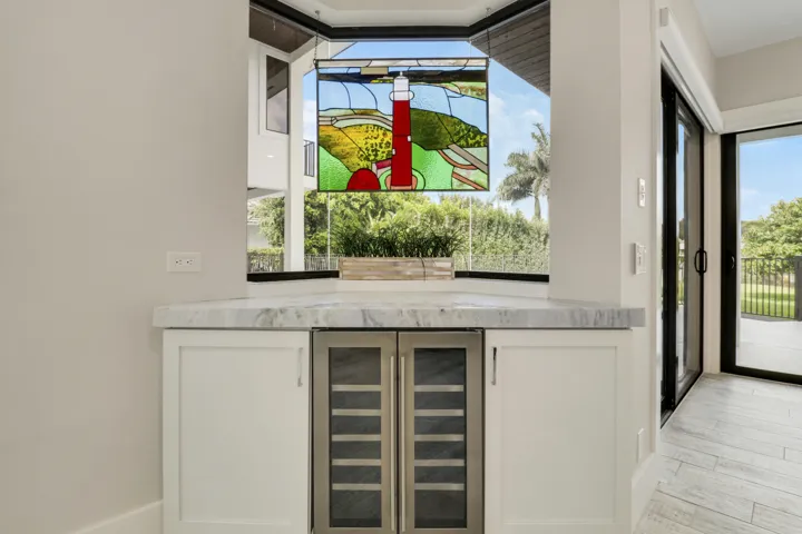 Built In Bar with Seamless Viewing Glass