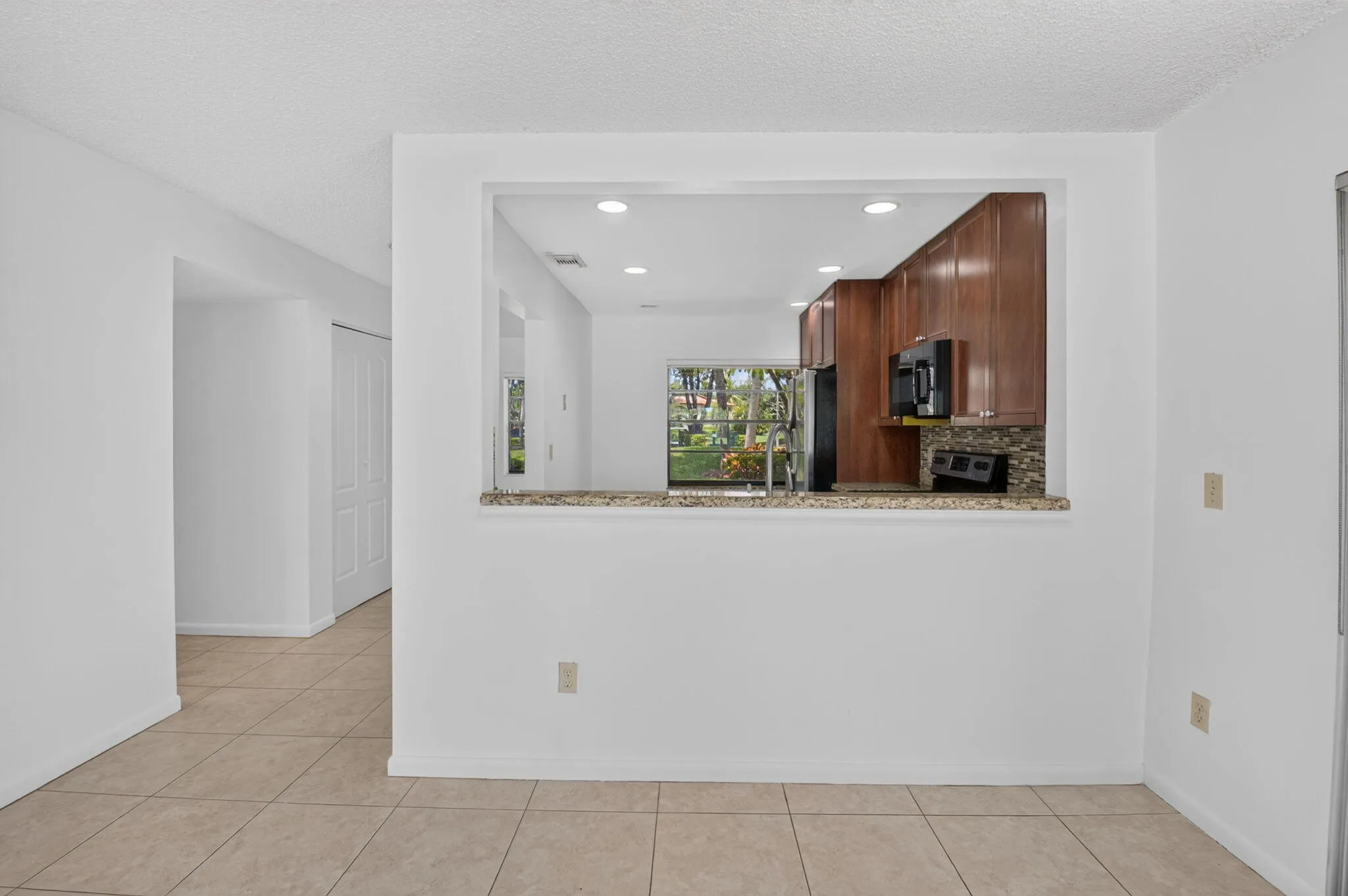 View of kitchen from Living Room
