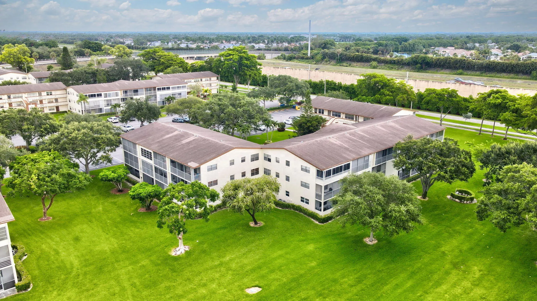 Lush green surroundings