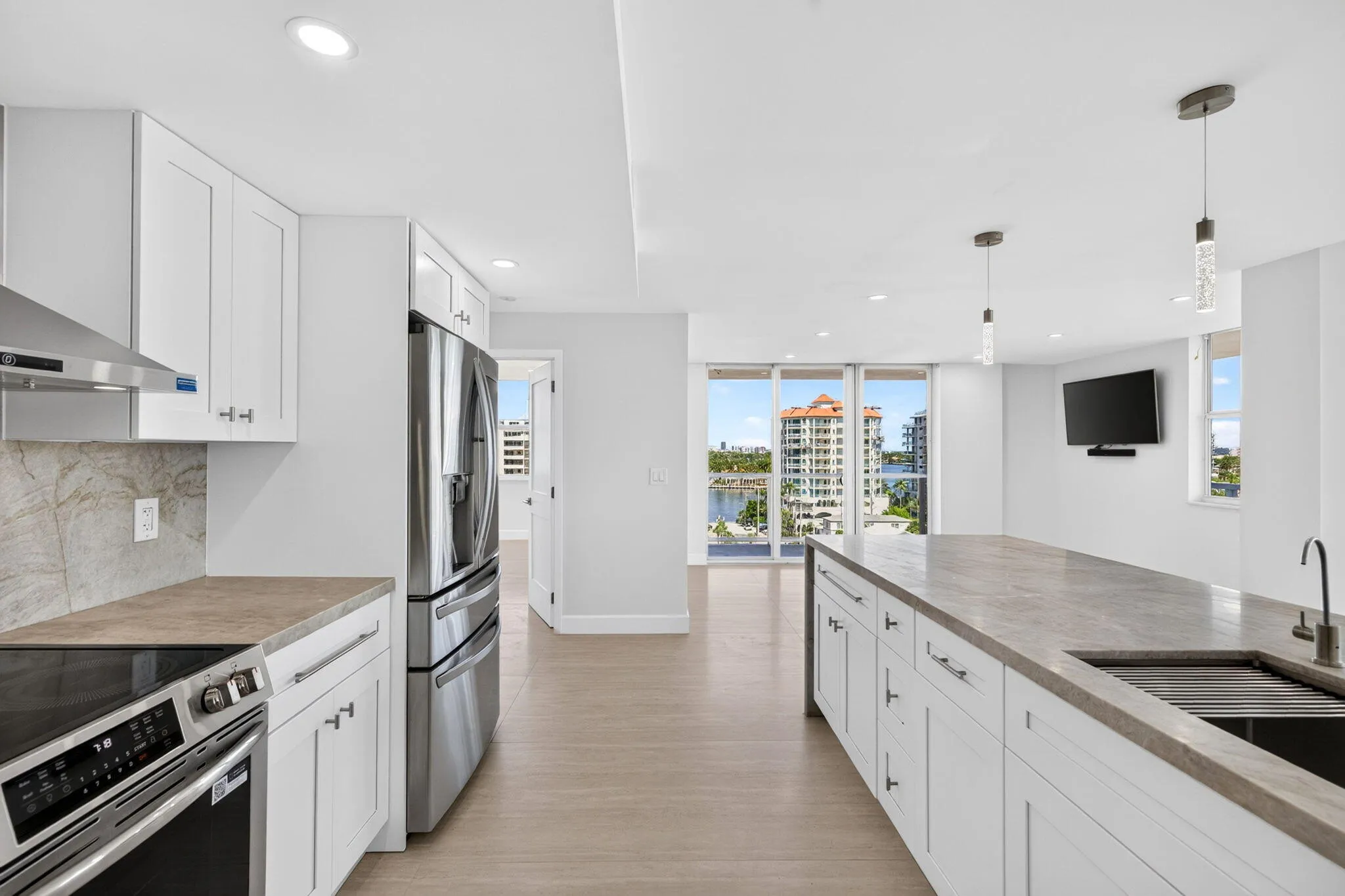 Kitchen with views