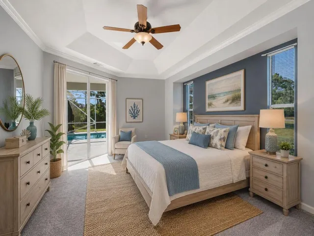 virtually stage master bedroom