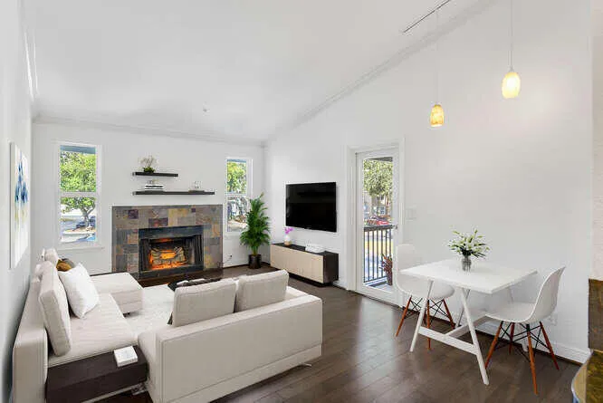 Virtually staged Living room