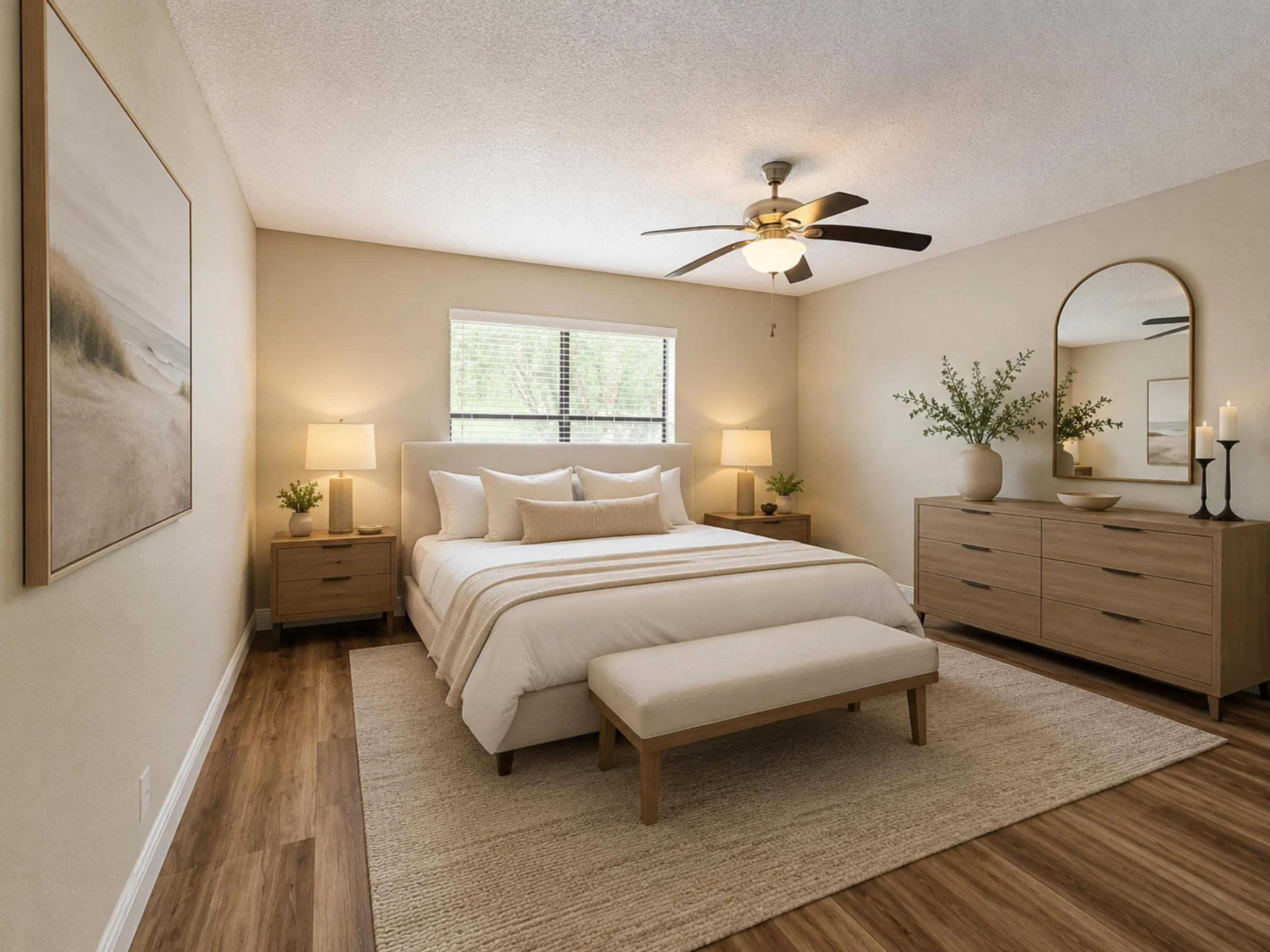 Staged Primary Bedroom