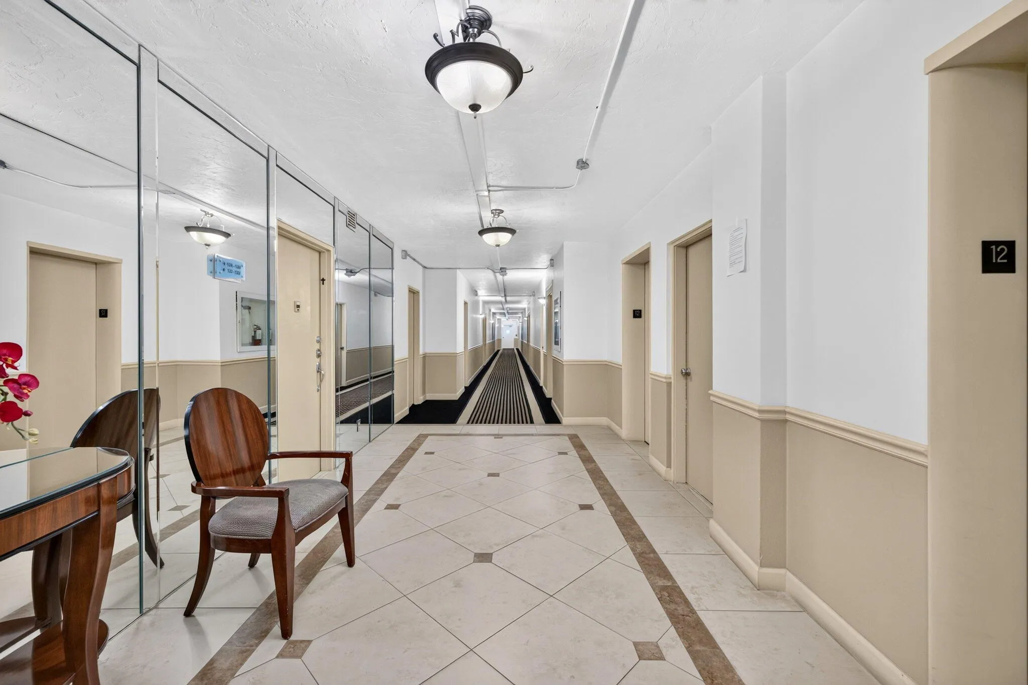 Entry to the 12th floor off the elevator