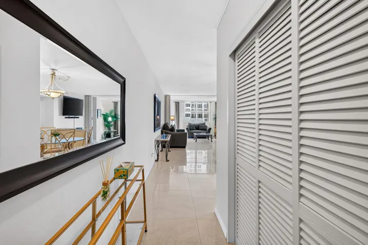 Formal entry with storage closet