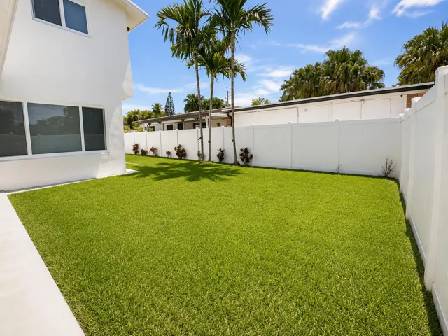 Backyard lawn