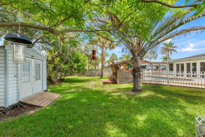 Large Backyard area from Shed