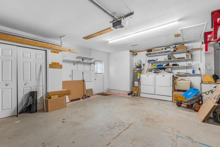 2 Car Garage with washer and Dryer plus closets and sink