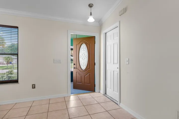 Entry Garage door on right