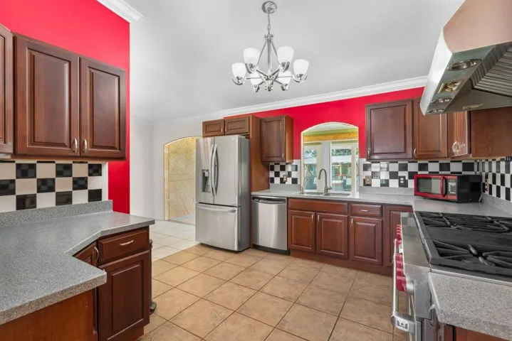 view of kitchen from Entry from Living room