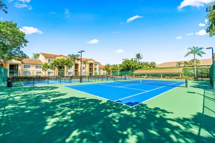 new resurfaced tennis/pickle ball courts