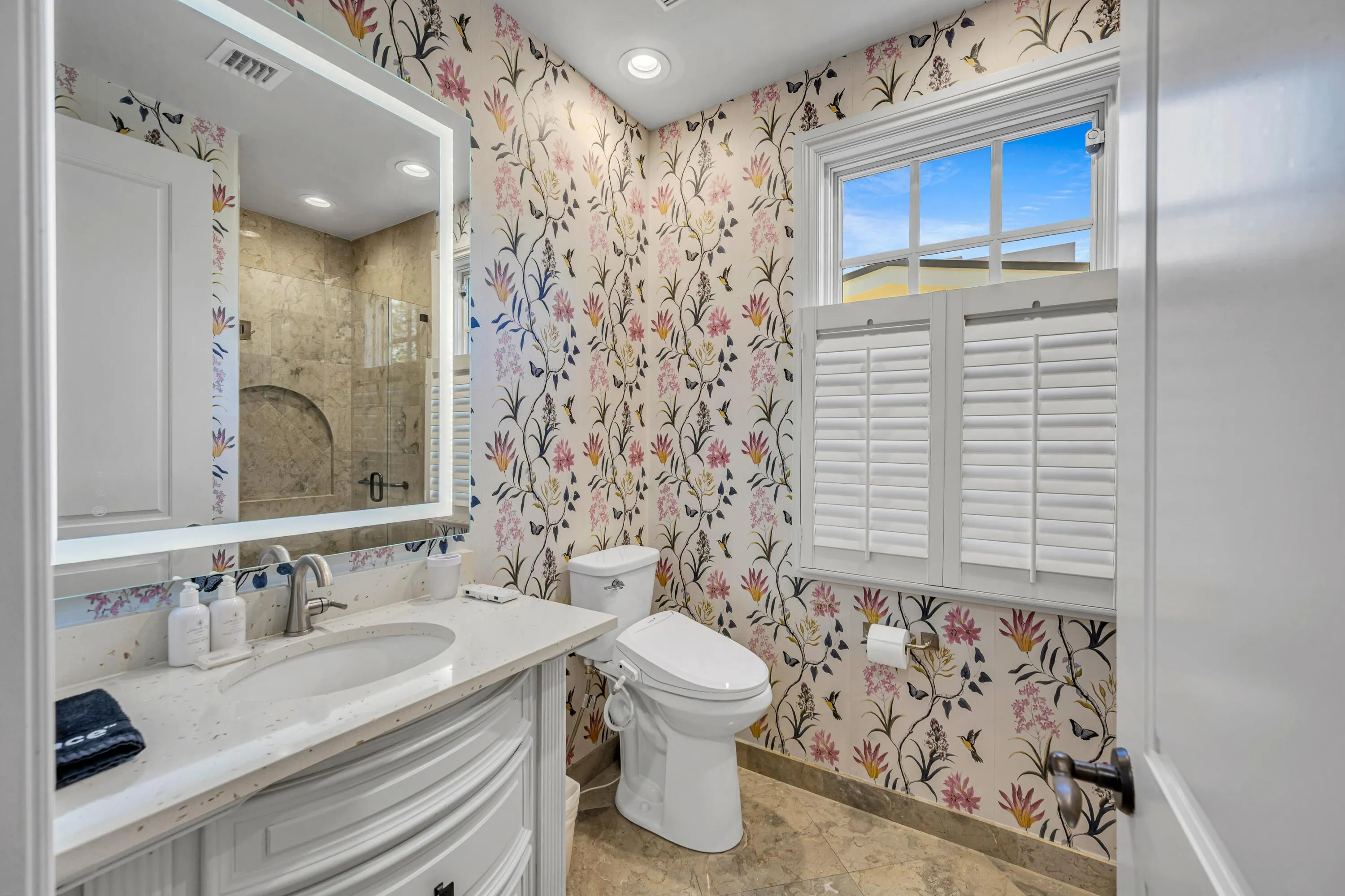 Full bathroom for downstairs 4th bedroom.