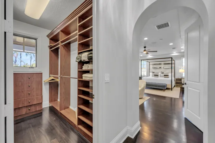 His and her closets.