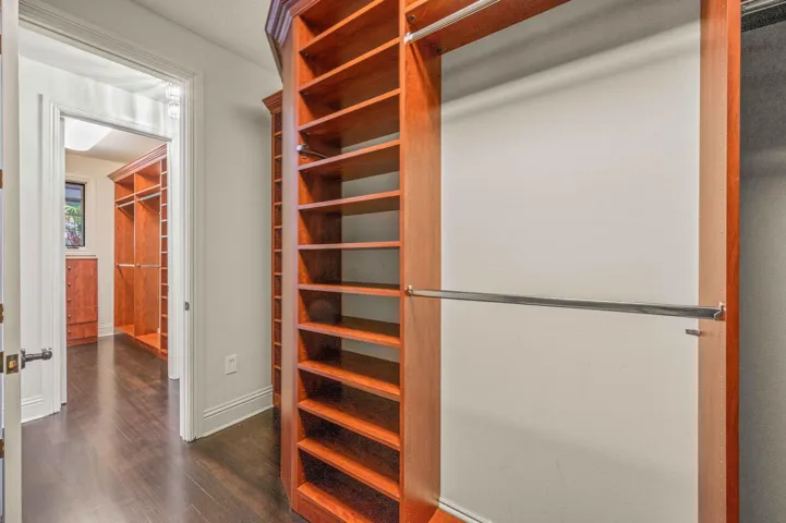 His and her closets.
