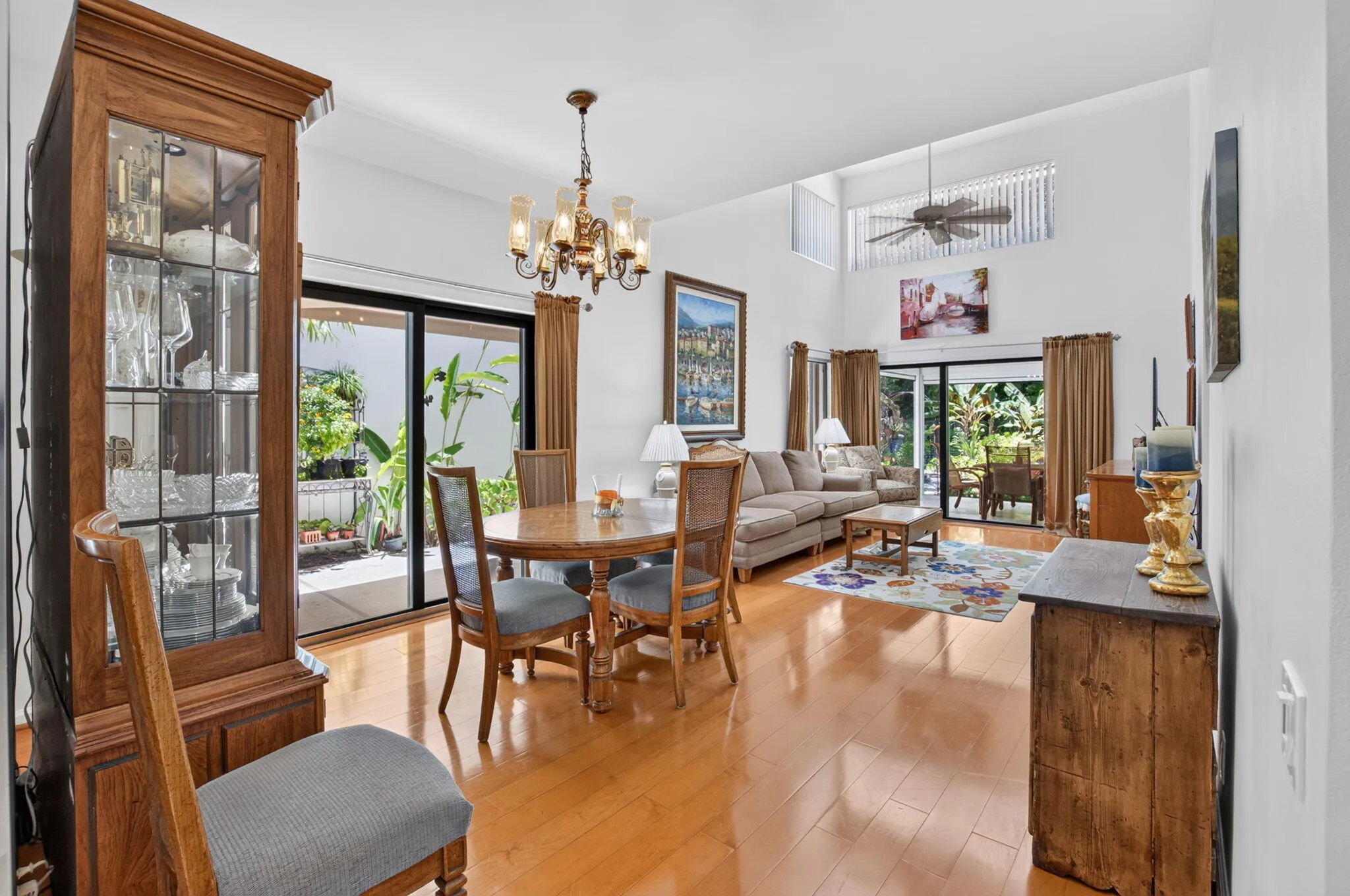 DINING ROOM WITH SLIDERS TO SIDE PATIO