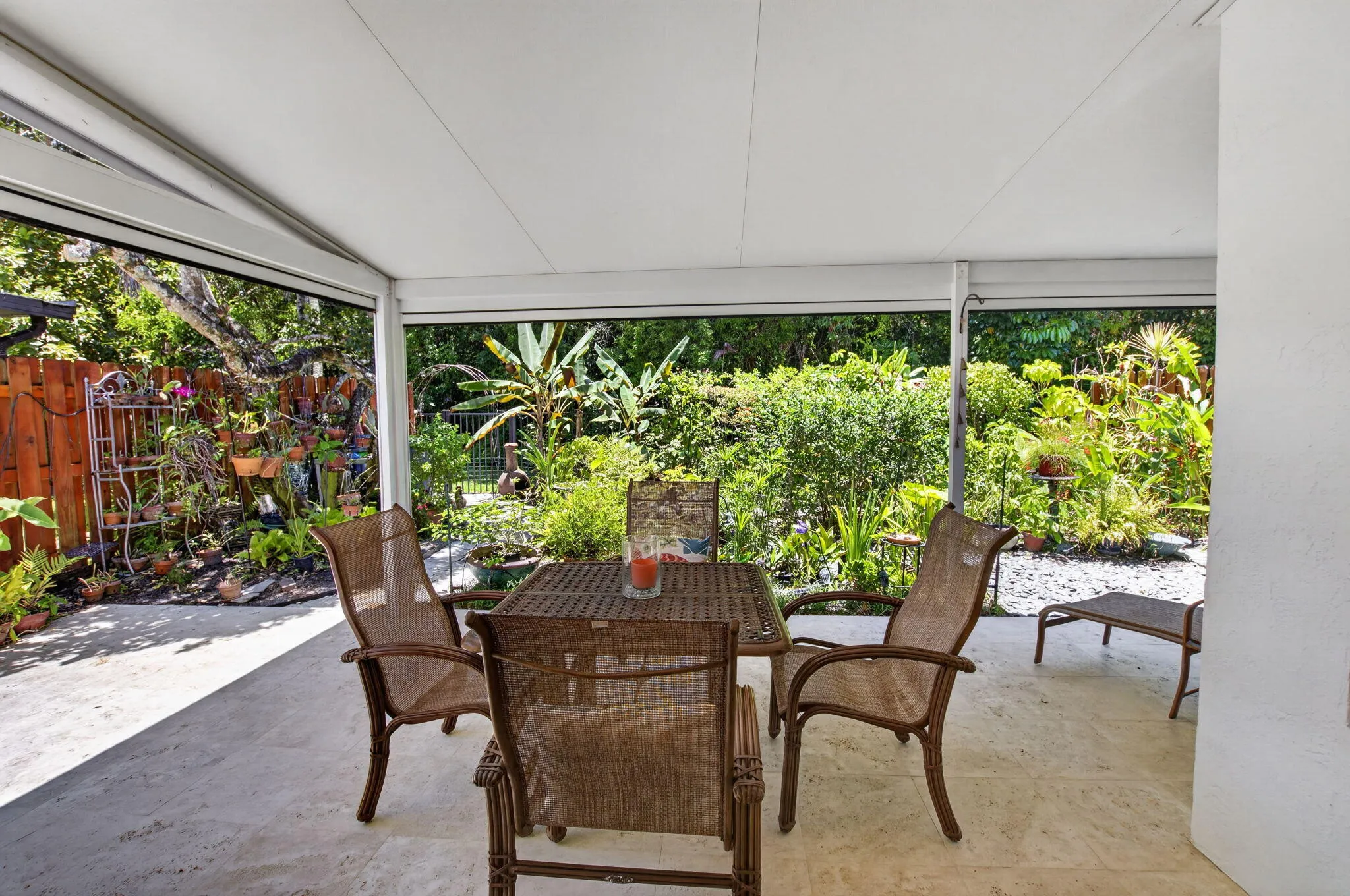 TRANQUIL COVERED PATIO AREA