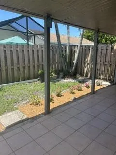 Backyard covered patio