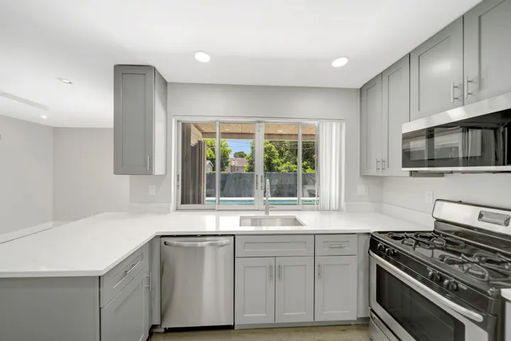 Kitchen view to pool