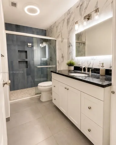 Primary Bathroom Virtually Staged
