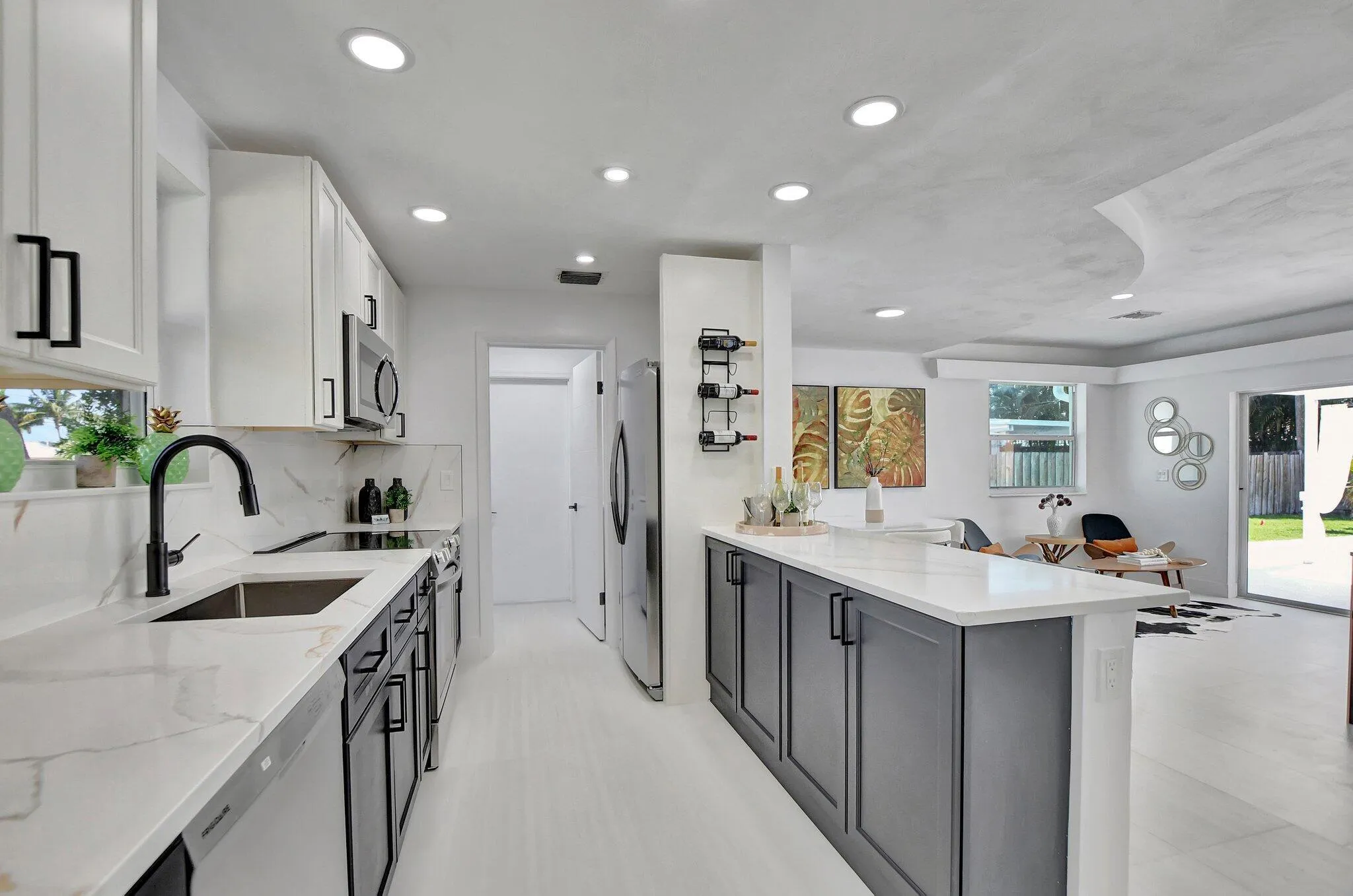New Gourmet Kitchen with Custom Lighting