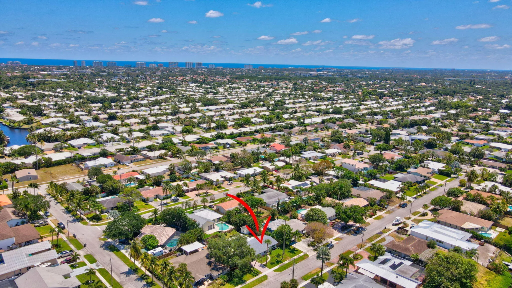 Aerial looking toward Ocean