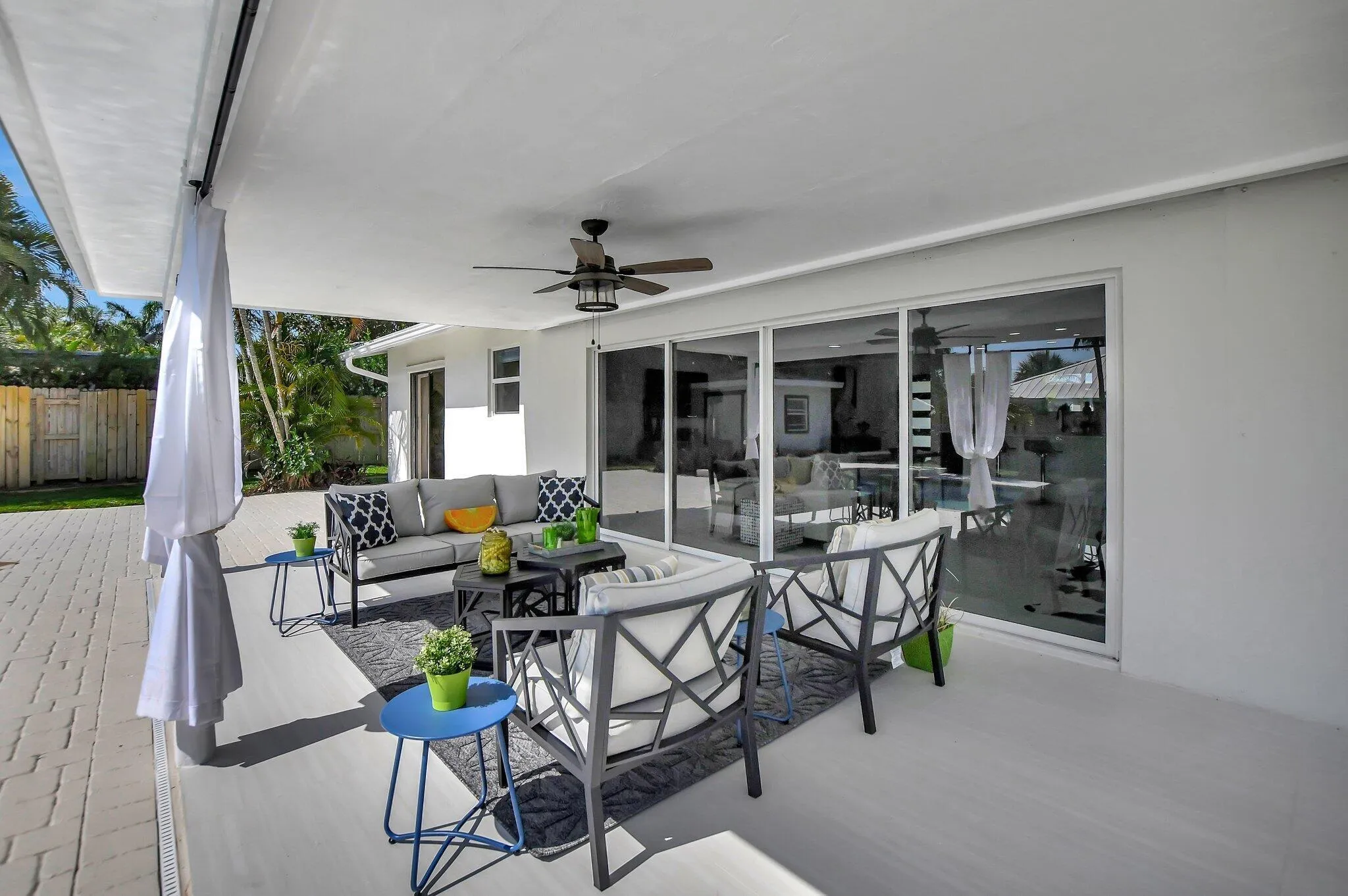 Large Covered Patio Extends Living Area