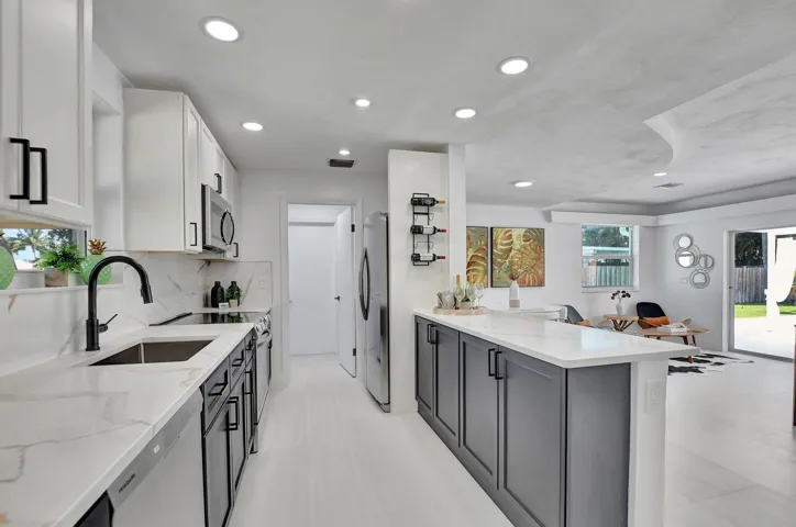 New Gourmet Kitchen with Custom Lighting