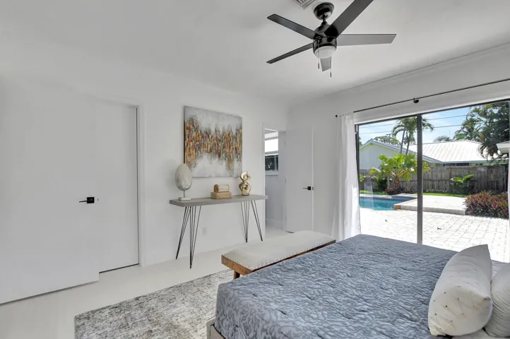 Poolside view from Master Bedroom