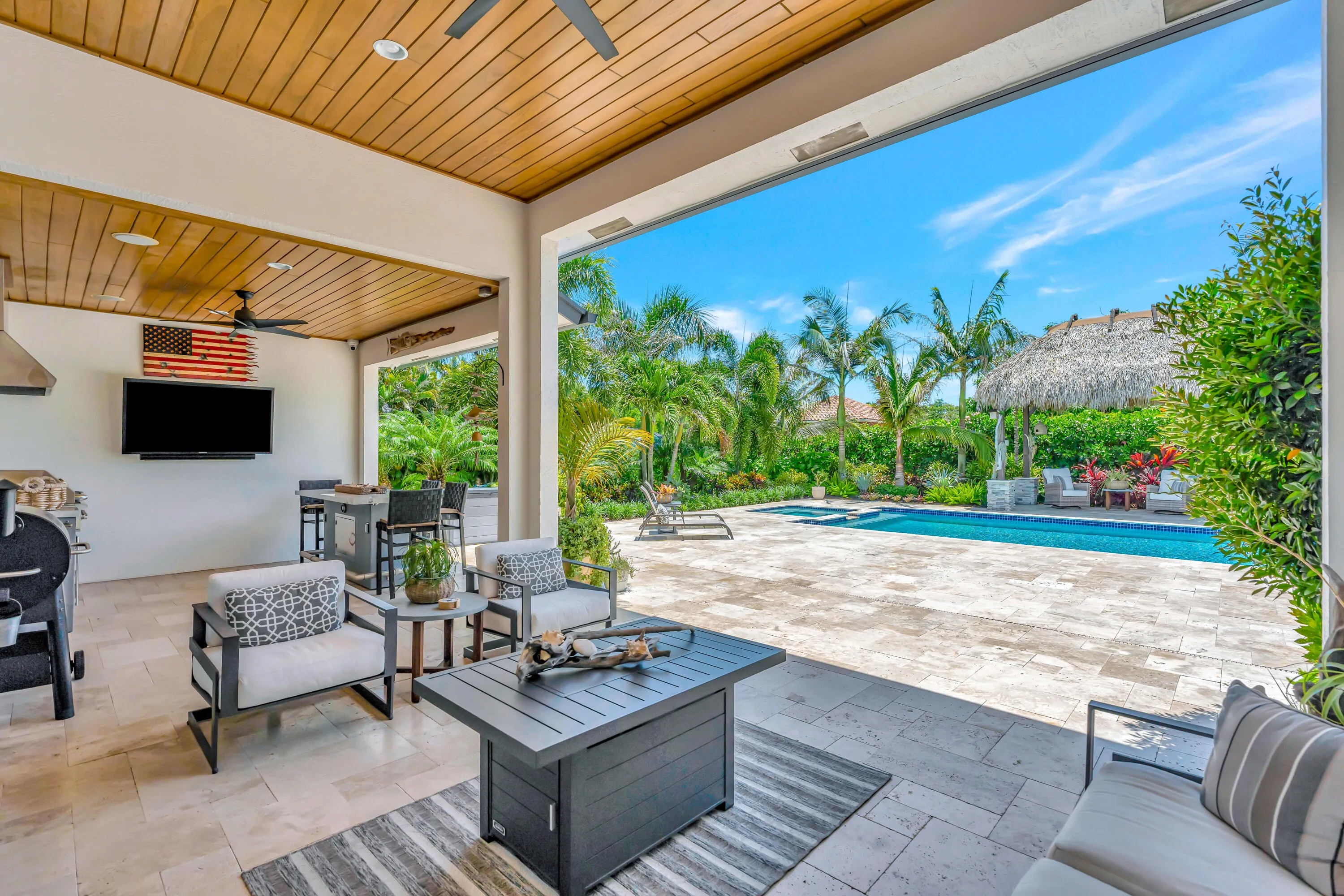 Pool and landscaping from Lanai