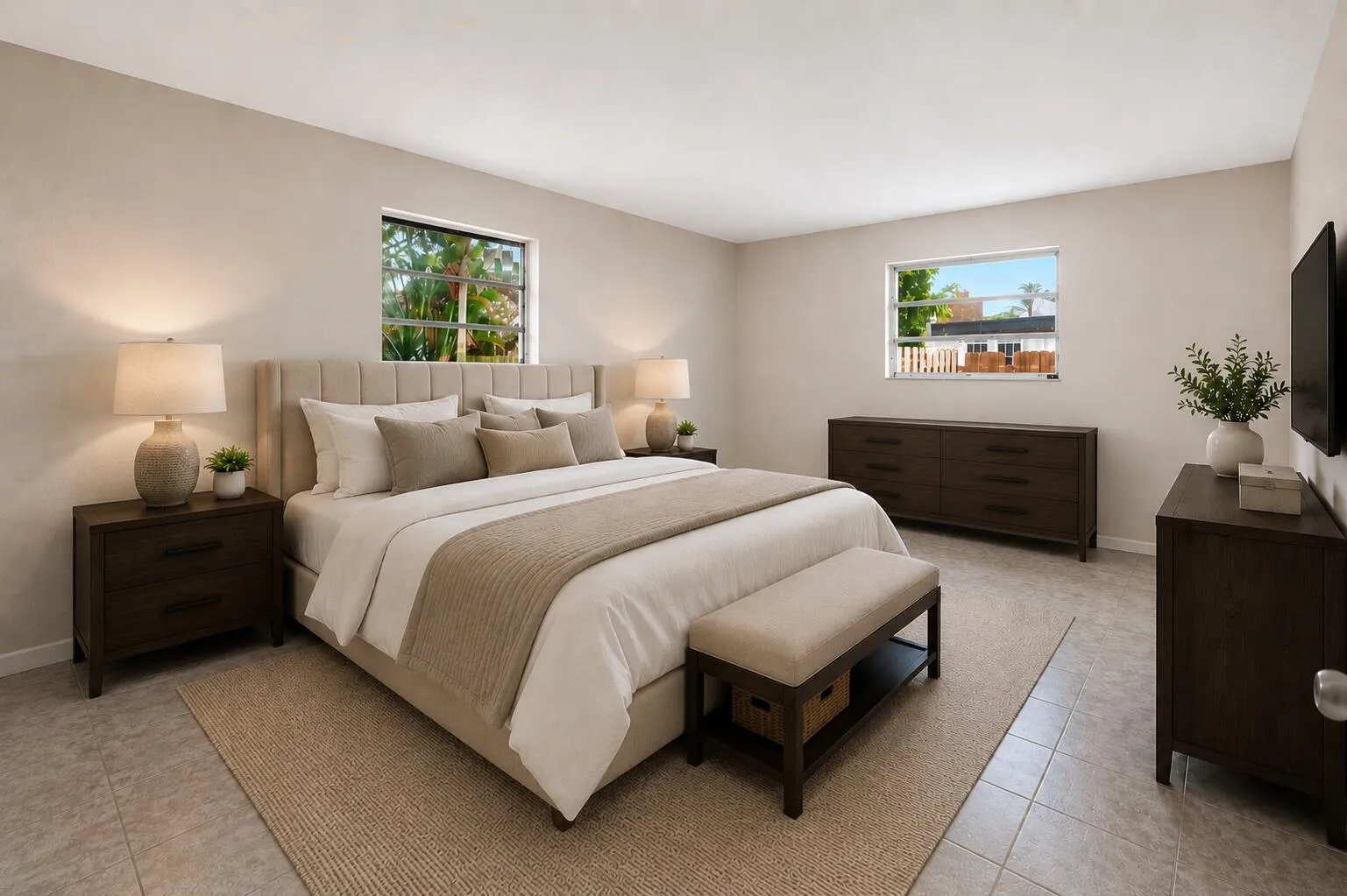 Staged Primary Bedroom