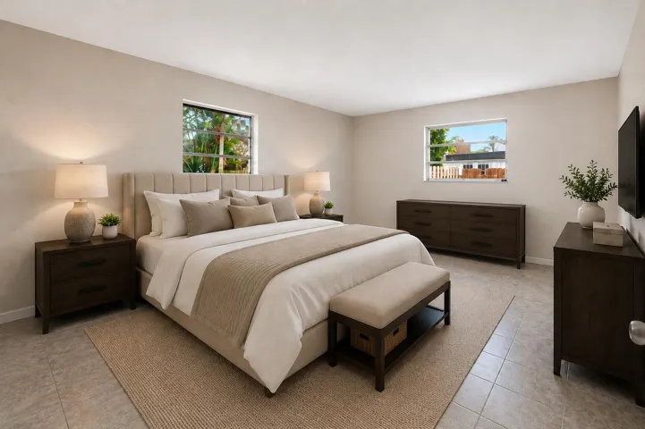 Staged Primary Bedroom