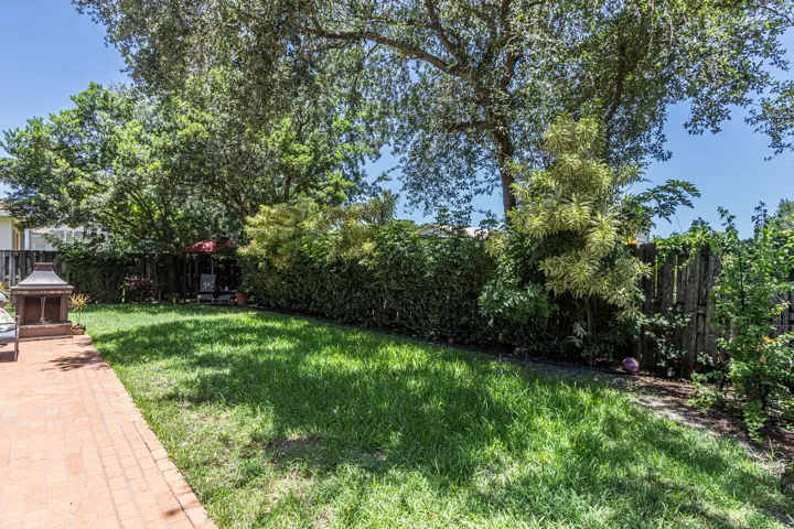 large fenced backyard