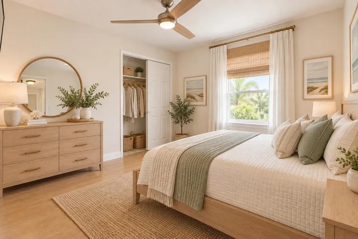 AI virtually staged guest bed 2.