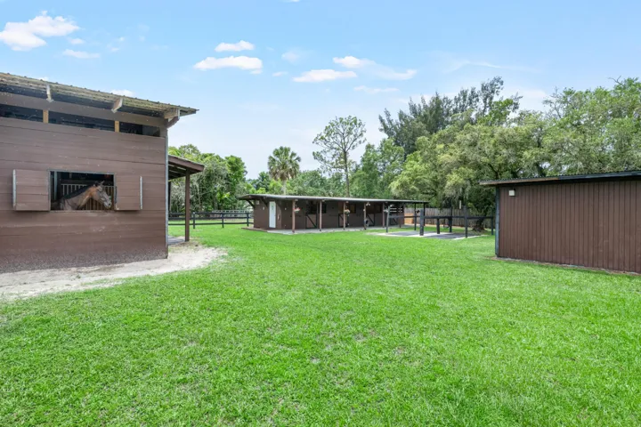 4 Stall Barn with Runouts and Feed/Tack Room