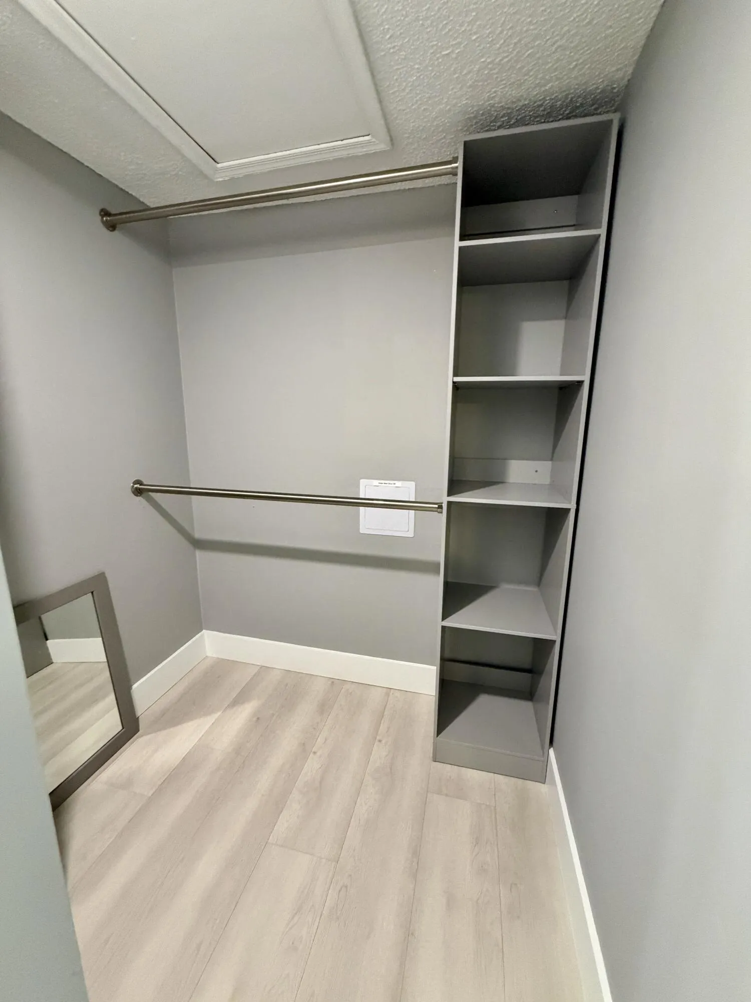 Walk-in closet with organizers