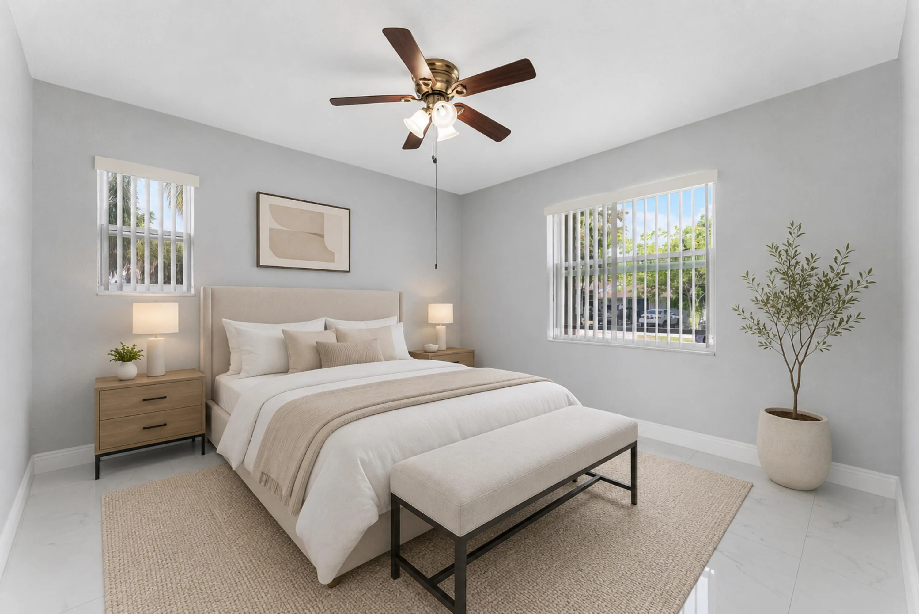 Staged Primary Bedroom