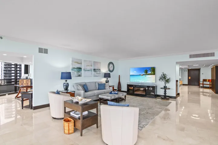 Living Room (see entry door to the right and office to the left).