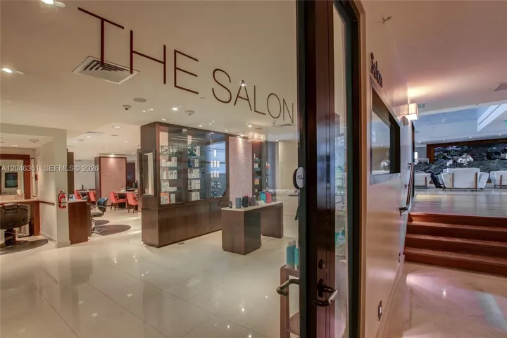 On site hair salon and manicures