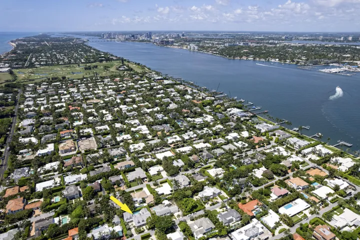 Aerial southwest of home