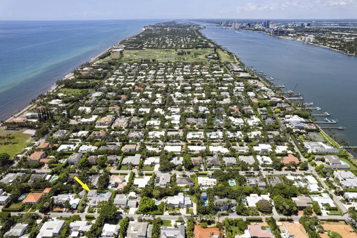 Aerial south of home