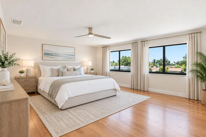 VIRTUALLY STAGED - Primary suite.